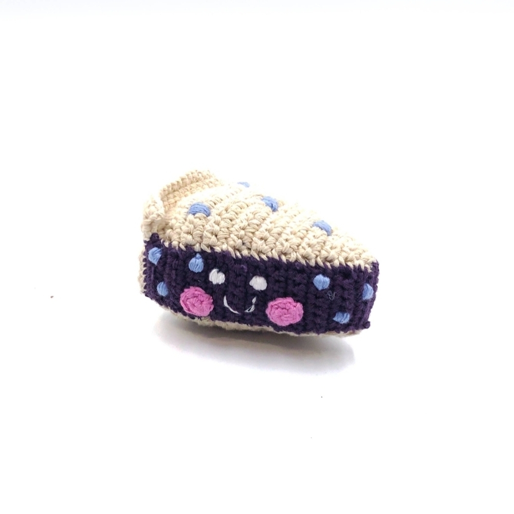 Blueberry Pie Slice Plush Rattle